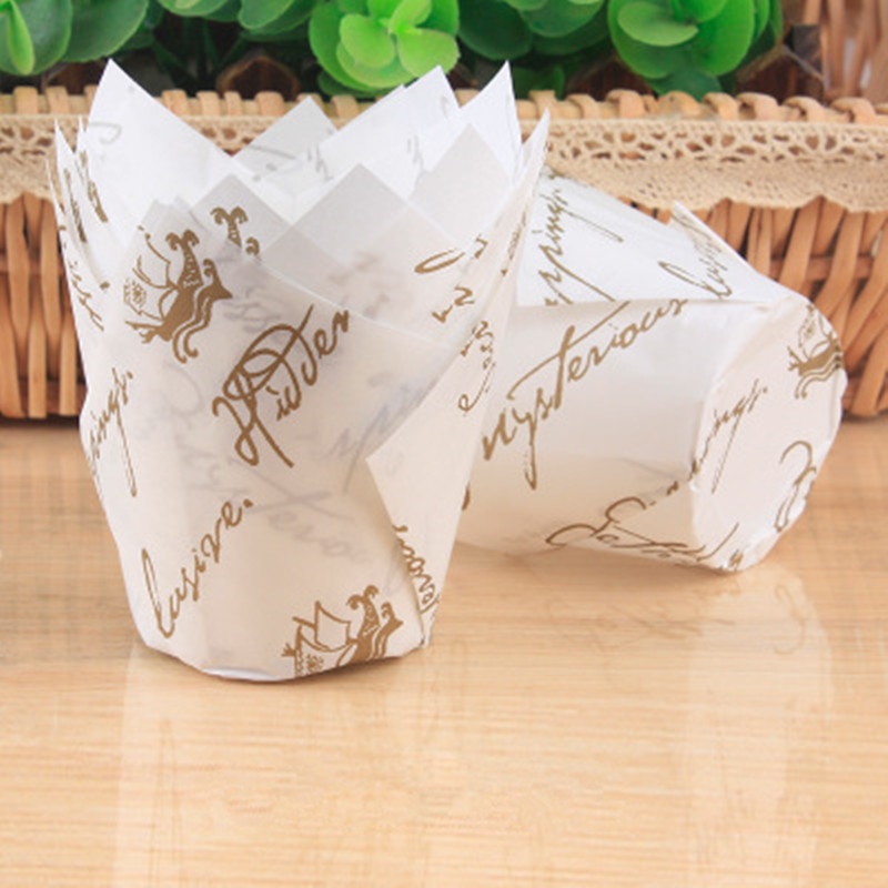 50 pcs Cupcake Baking Wrapping Liners