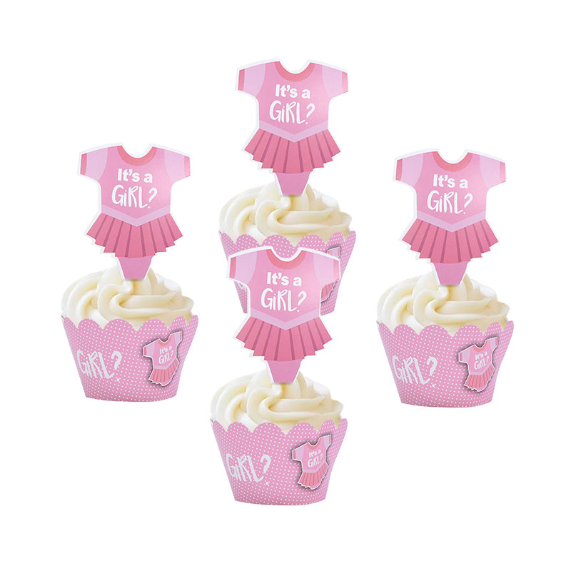 Cupcake Wrappers and Toppers for Baby Shower