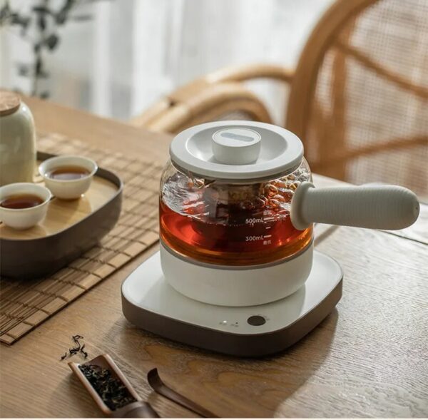 0 5l Kitchen Electric Kettle Glass Kettle Cup Multicooker Portable Automatic Steam Tea Cooking Pot Teapot 1