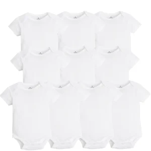 10 Pcs Lot Baby Bodysuits Newborn Baby Clothing Cotton White Kids Jumpsuits Baby Boy Girl Clothes