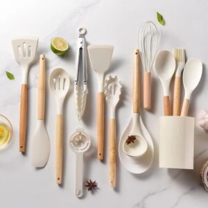 14pcs Heat Resistant Silicone Kitchenware Cooking Utensils Set Kitchen Non Stick Cooking Utensils Baking Tools With