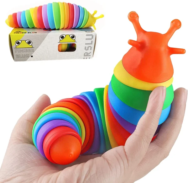 18cm Fidget Slug Decompression Toy Cute Caterpillar Shape Decompressor Office Table Toy Sensory Toy For Children 1