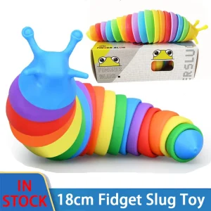 18cm Fidget Slug Decompression Toy Cute Caterpillar Shape Decompressor Office Table Toy Sensory Toy For Children