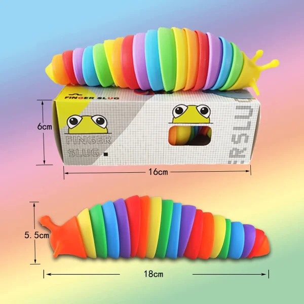 18cm Fidget Slug Decompression Toy Cute Caterpillar Shape Decompressor Office Table Toy Sensory Toy For Children 5