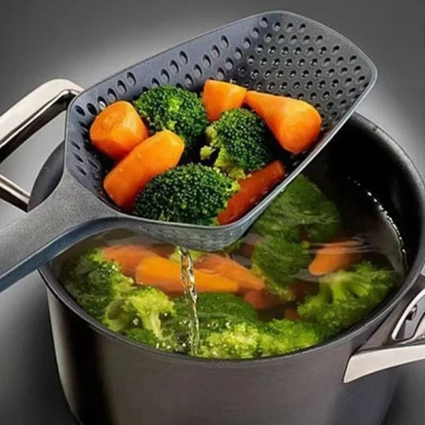 1pc Spoon Filter Cooking Shovel Strainer Scoop Nylon Spoon Kitchen Accessories Nylon Strainer Scoop Colander Leaking 1