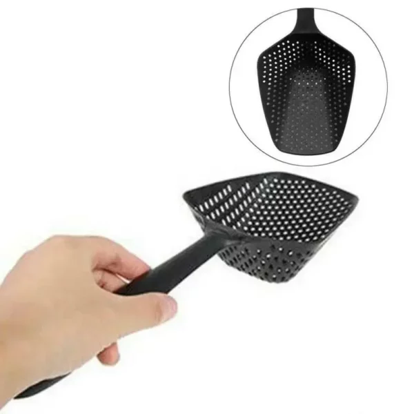 1pc Spoon Filter Cooking Shovel Strainer Scoop Nylon Spoon Kitchen Accessories Nylon Strainer Scoop Colander Leaking 3