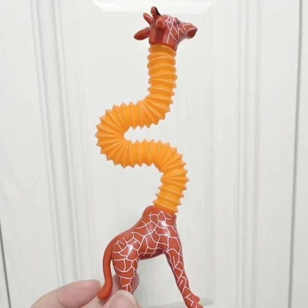 1pc Stretch Pop Tube Giraffe Toy Sensory Fidget Toy For Kids Cute Giraffe Stress Relief Squeeze 1