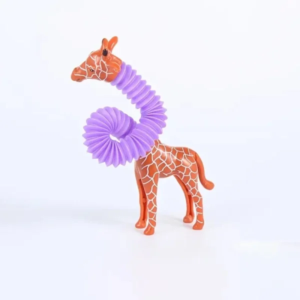 1pc Stretch Pop Tube Giraffe Toy Sensory Fidget Toy For Kids Cute Giraffe Stress Relief Squeeze 3