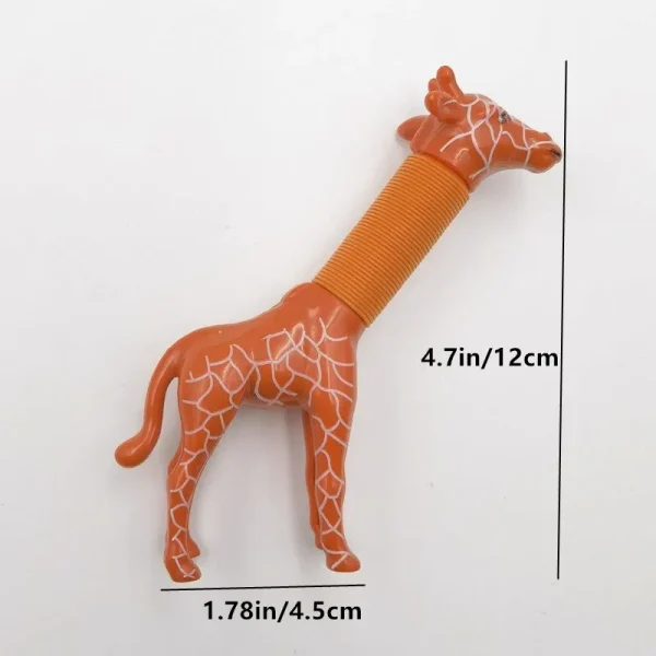 1pc Stretch Pop Tube Giraffe Toy Sensory Fidget Toy For Kids Cute Giraffe Stress Relief Squeeze 5