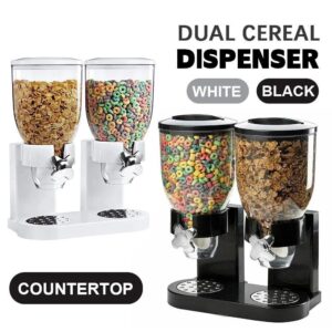 2 4l Large Cereal Dispenser Dry Food Oatmeal Grains Containers Nuts Storage Tank Container Nuts Candy