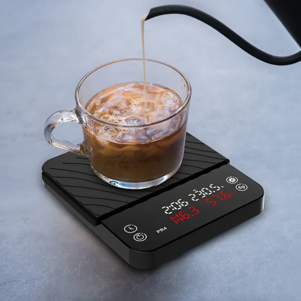 2kg 0 1g Electronic Coffee Scale Pour Over Espresso Smart Scale Automatic Timing Digital Led Kitchen 2