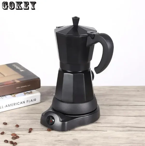 300ml Portable Electric Coffee Maker Stainless Steel Coffe Maker Espresso Mocha Coffee Pot Portable Coffee Machine 1