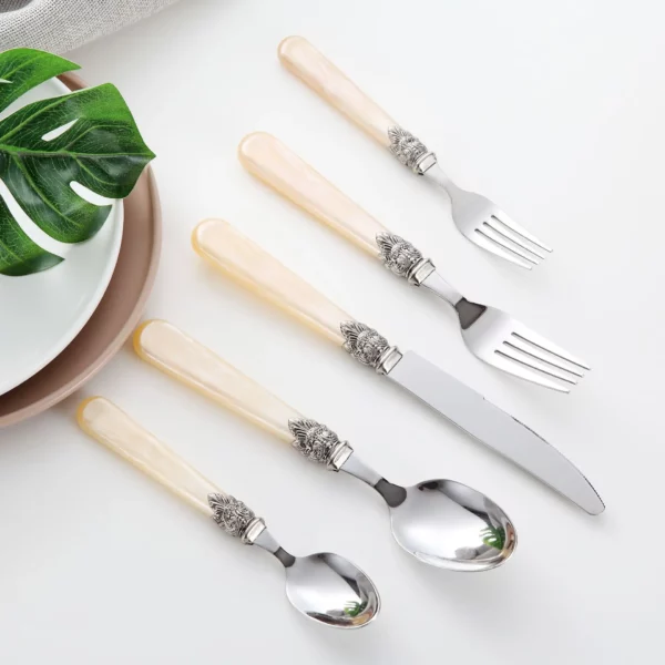 304 Stainless Steel Cutlery Set Knife Fork And Spoon Upscale Vintage Cutlery Acrylic Handle Cutlery 1