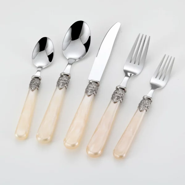 304 Stainless Steel Cutlery Set Knife Fork And Spoon Upscale Vintage Cutlery Acrylic Handle Cutlery