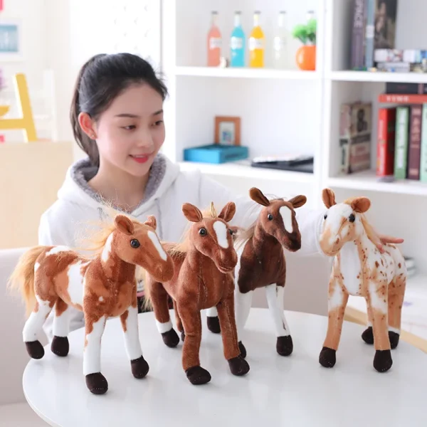 30cm Simulation Horse Plush Toys Cute Stuffed Animal Zebra Doll Soft Realistic Horse Toy Kids Birthday 3