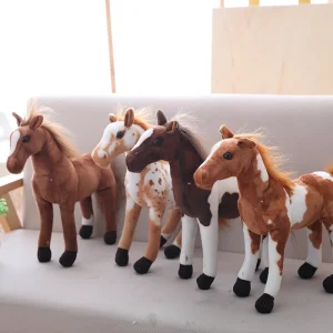 30cm Simulation Horse Plush Toys Cute Stuffed Animal Zebra Doll Soft Realistic Horse Toy Kids Birthday