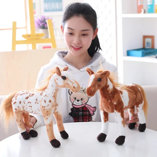 30cm Simulation Horse Plush Toys Cute Stuffed Animal Zebra Doll Soft Realistic Horse Toy Kids Birthday 4