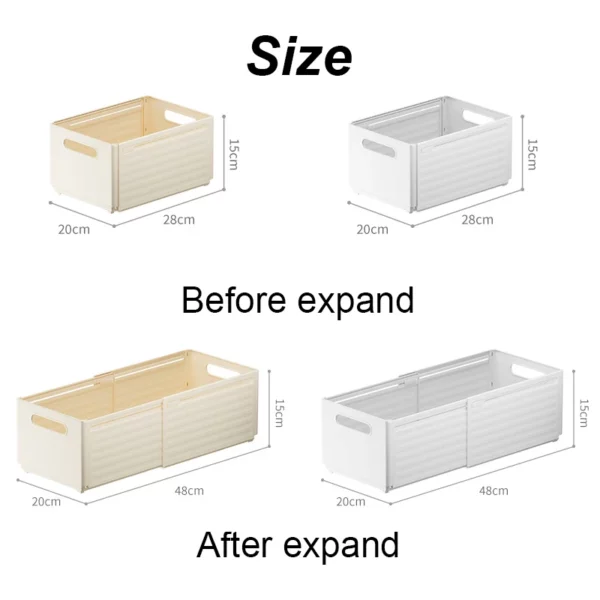 3pcs Set Flexible Clothes Storage Boxes Kitchen Storage Drawer Organizers Office Desk Medicine Organizer Bins Kitchen 4