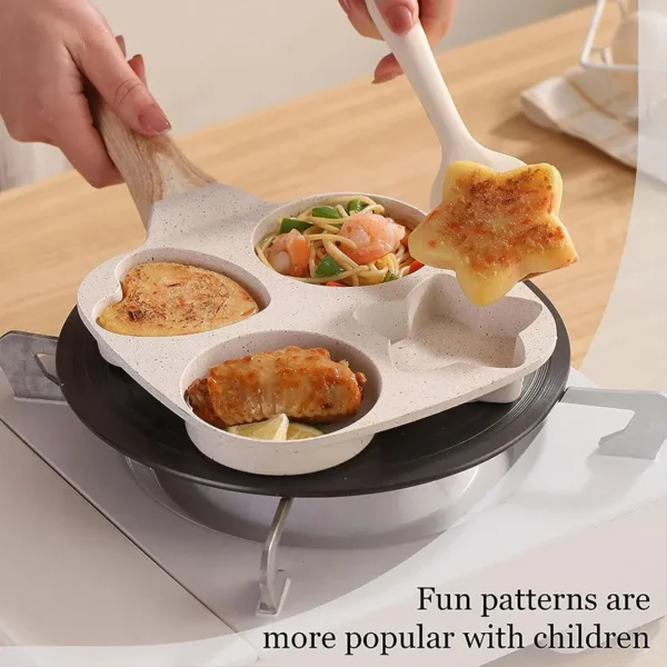 4 Cup Nonstick Omelette Pan Egg Cooker Pan Heart Star Shape Breakfast Pancake Egg Frying Mold 1