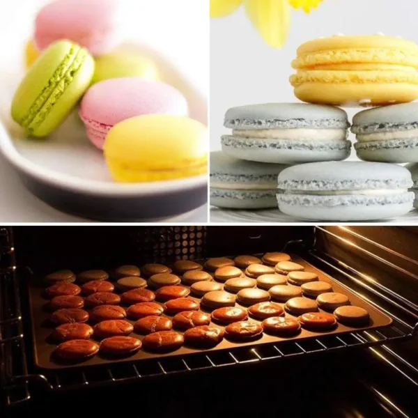 48 30 Holes Non Stick Silicone Macaron Macaroon Pastry Oven Baking Mould Sheet Mat Diy Mold 2