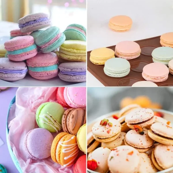 48 30 Holes Non Stick Silicone Macaron Macaroon Pastry Oven Baking Mould Sheet Mat Diy Mold 4