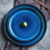 4size Tray For Decoration Blue Dishes For Serving Kiln Change Dinner Set 12 People Plates Hand