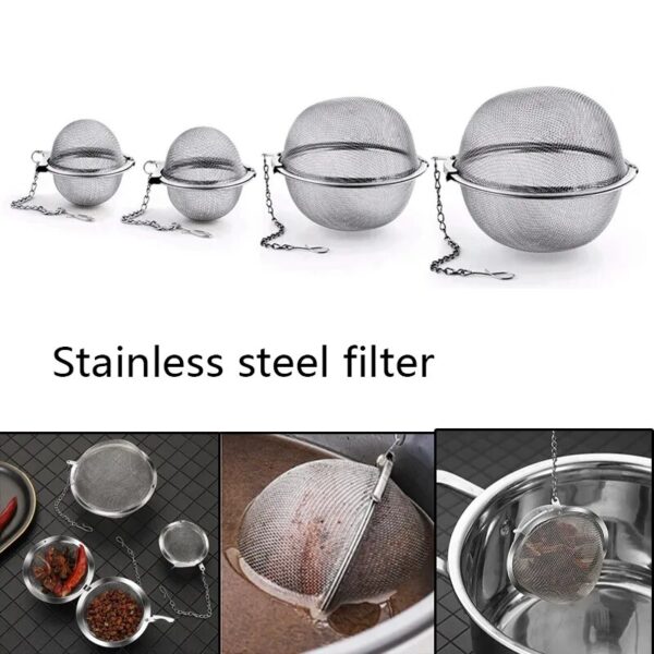 5pcs 1pcs Stainless Steel Spice Tea Ball Tea Infuser Sphere Locking Strainer Mesh Infuser Tea Filter 1