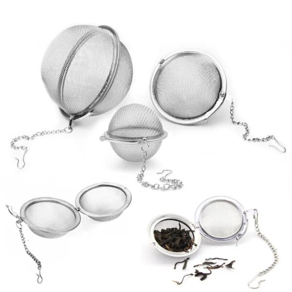 5pcs 1pcs Stainless Steel Spice Tea Ball Tea Infuser Sphere Locking Strainer Mesh Infuser Tea Filter