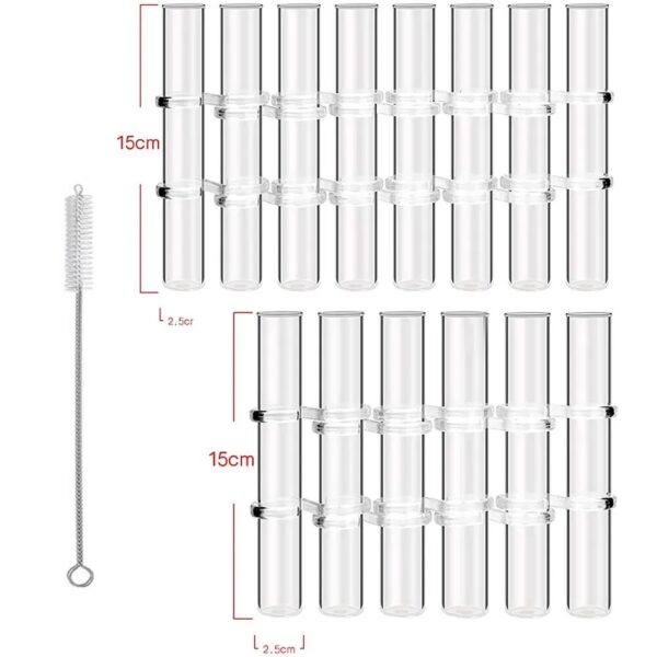 6 8pcs Hinged Flower Vase Clear Glass Test Tube Hanging Flower Holder For Home Decor 4