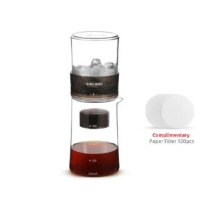 600ml Cold Brew Iced Coffee Maker With 100pcs Paper Filter Professional Ice Tea Brewer Portable Home