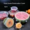 6pcs Food Grade Preservation Cover Reusable Preservation Tray Elastic Silicone Cover Organize Storage Tools Kitchen Accessories