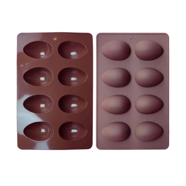 8 Cavity Half Egg Shape Chocolate Mold For Easter Baking Candy Decorating Diy Cake Easter Egg 2