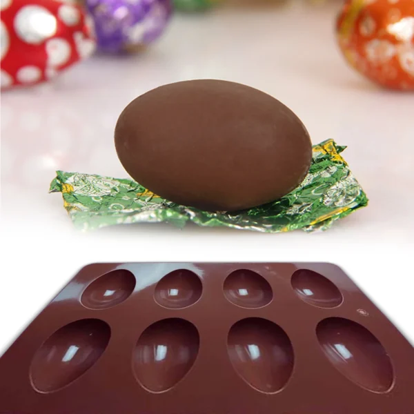 8 Cavity Half Egg Shape Chocolate Mold For Easter Baking Candy Decorating Diy Cake Easter Egg 3