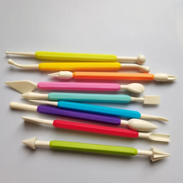 9pc Lot Sculpture Sugar Modeling Cutter Smoother Polymer Clay Mold Fondant Flower Gum Paste Decorating Pen 3