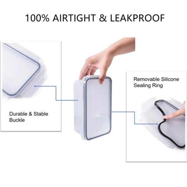 Airtight Food Storage Container With Lid Leak Proof Snap Lock Bpa Free Plastic 1