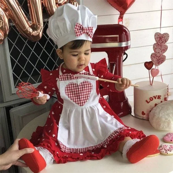 Baby Photography Cosplay Costumes Cook Clothing Apron Kids Play House Costume Photo Shoot Clothes Performance Chef 2