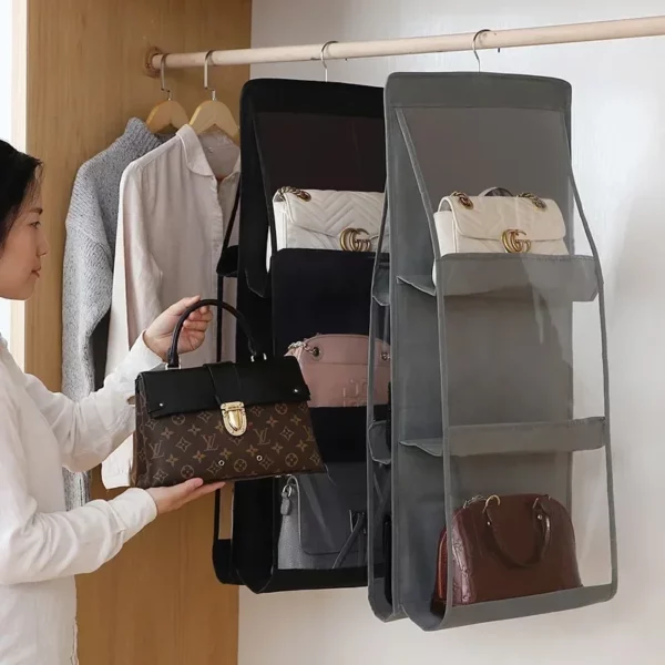 Bag Storage Artifact Handbag Holder Bedroom Wardrobe Closet Handbag Organizer Dust Proof 6 8 Pocket Hanging