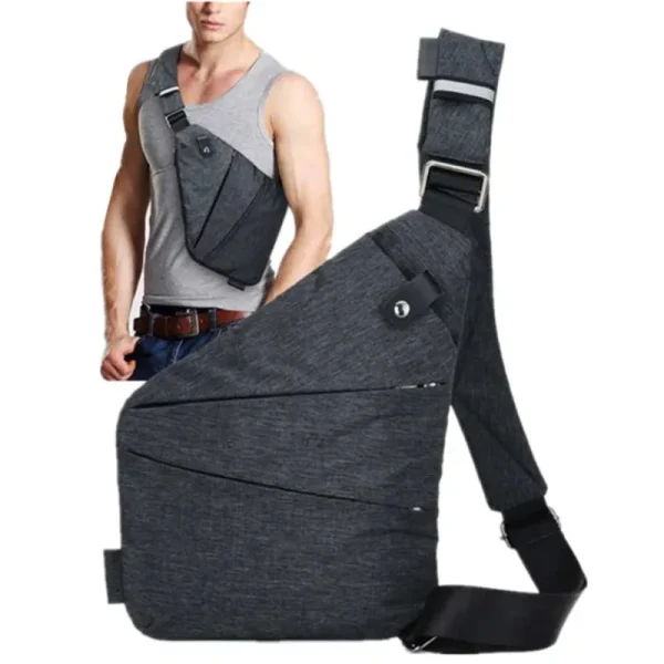 Brand Men Travel Business Fino Bag Burglarproof Shoulder Bag Holster Anti Theft Security Strap Digital Storage