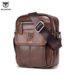 Bullcaptain Casual Men S Shoulder Bags Business Messenger Bag High Quality Men S Cow Leather Bag