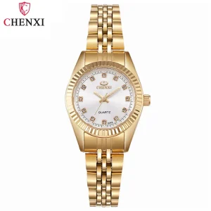 Chenxi Brand Top Luxury Ladies Golden Watch For Women Clock Female Women S Dress Rhinestone Quartz