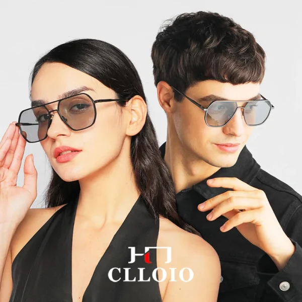 Clloio New Fashion Aluminum Photochromic Sunglasses Men Women Polarized Sun Glasses Chameleon Anti Glare Driving Oculos 1