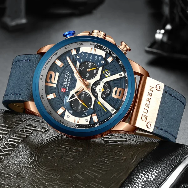 Curren Luxury Brand Men Analog Leather Sports Watches Men S Army Military Watch Male Date Quartz 3