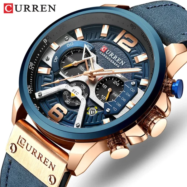 Curren Luxury Brand Men Analog Leather Sports Watches Men S Army Military Watch Male Date Quartz