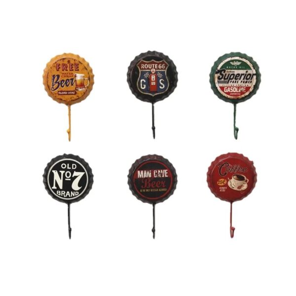 Cafe Wall Hooks Decorative Bar Decoration Hook Retro Beer Bottle Iron Hanging Coat Hanger Cute Home 2