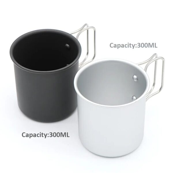 Camping Mug Aluminum Alloy Cup Tourist Tableware Picnic Utensils Outdoor Kitchen Equipment Travel Cooking Set Cookware 3