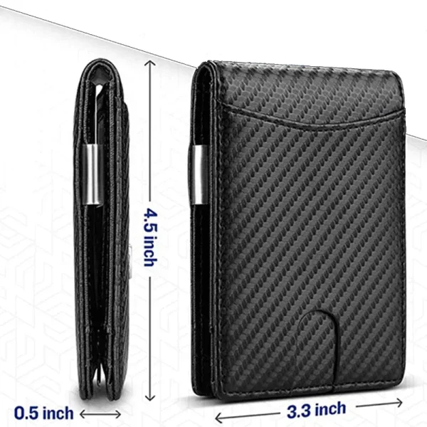 Carbon Fiber Rfid Men Wallets Money Bag Slim Thin Card Man Wallet Luxury Male Small Short 2