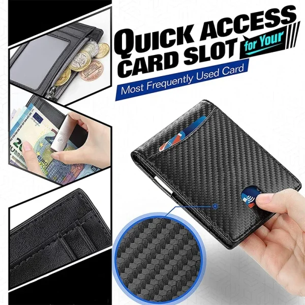 Carbon Fiber Rfid Men Wallets Money Bag Slim Thin Card Man Wallet Luxury Male Small Short 4