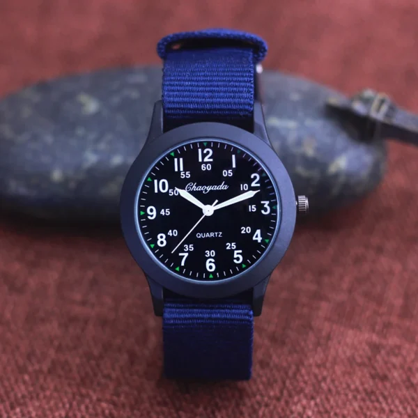 Chaoyada Brand Boys Men Students Learning Time Quartz Watches Girls Water Resistant Gifts Clock Kids Canvas 1