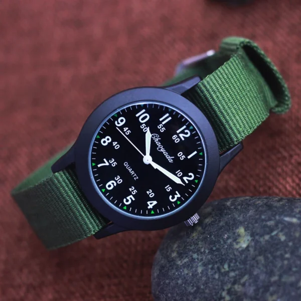 Chaoyada Brand Boys Men Students Learning Time Quartz Watches Girls Water Resistant Gifts Clock Kids Canvas 2