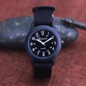 Chaoyada Brand Boys Men Students Learning Time Quartz Watches Girls Water Resistant Gifts Clock Kids Canvas